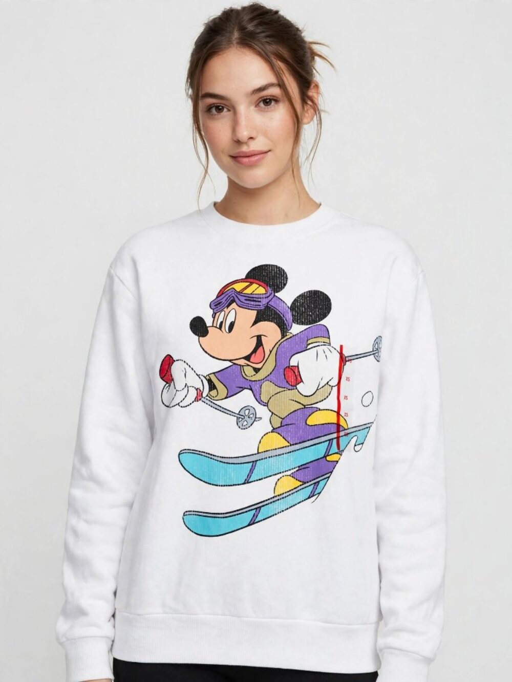 Disney Mickey Mouse Skiing Sweatshirt – XS, New with Tags